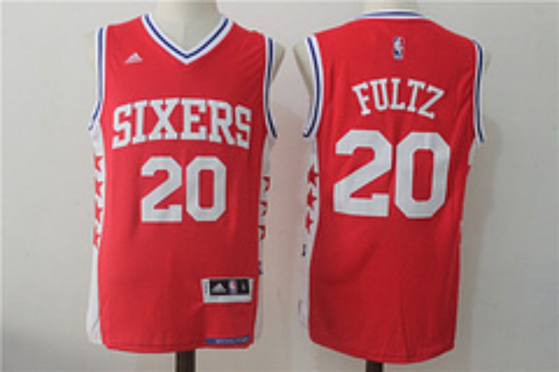 Men Philadelphia 76ers #20 Fultz Red NBA Jerseys